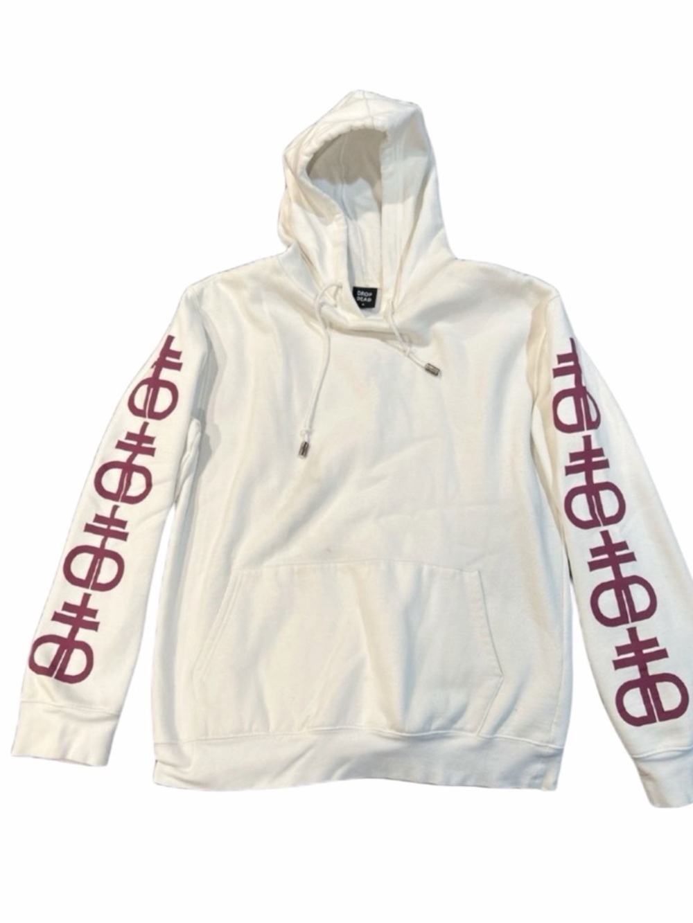 Drop Dead‎ Men’s White Graphic Hoodie - Size M